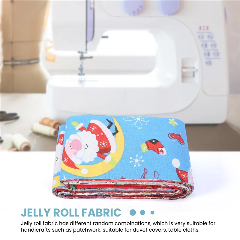 20-Pattern Pre-Cut Jelly Roll Fabric Strips for Quilting – 2.5" × 40" Cotton Strips