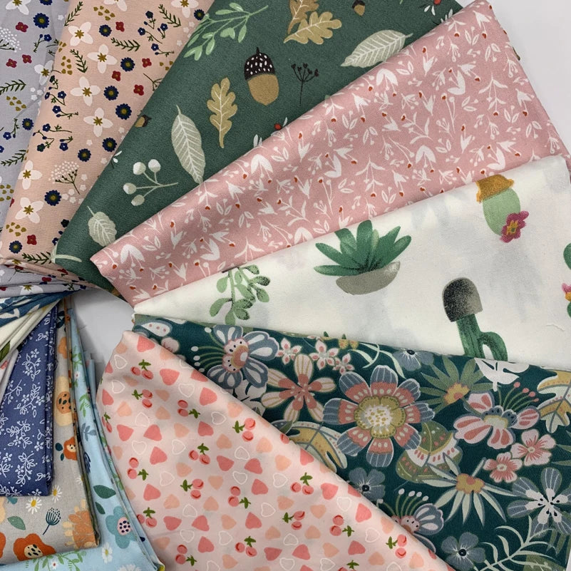 Floral Printed 100% Cotton Twill Fabric – 63" Wide, Sold by the Half Meter | Quilts, Bedding & DIY Sewing