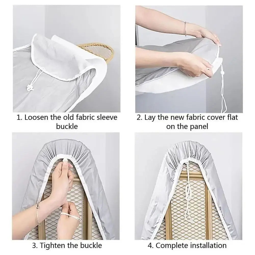 Cotton Ironing Board Cover with Elastic Edge – Heat Resistant, Stain Proof, 4 Sizes