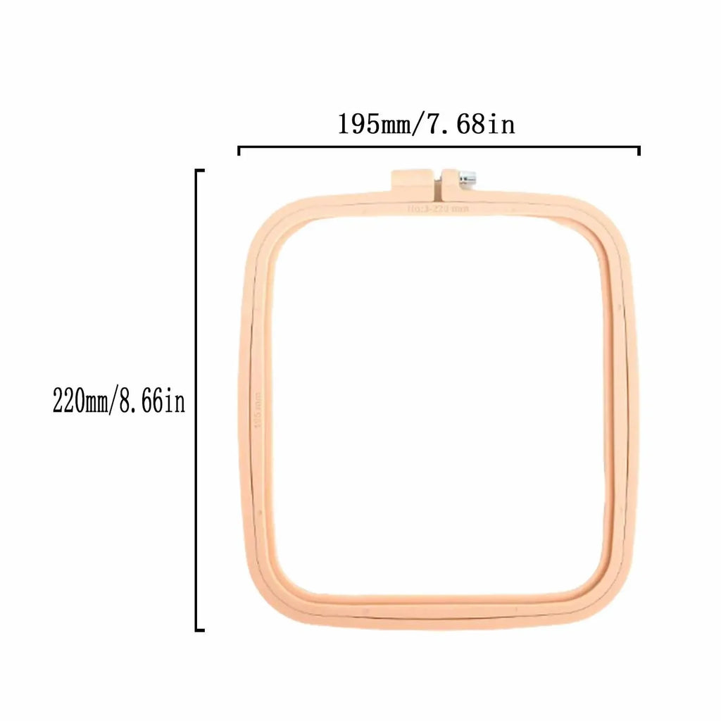Juego de 5 Anillos Cuadrados de Plástico para Bastidor de Bordado Hecho a Mano, Aros de Bordado, Herramienta de Costura para Punto de Cruz DIY, Herramienta de Artesanía con Aguja