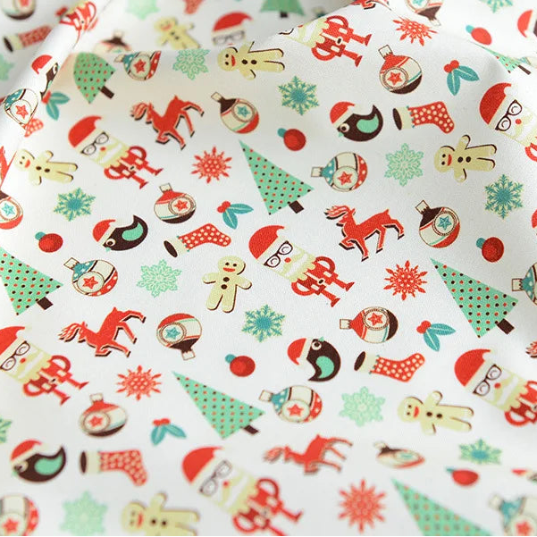 100% Cotton Christmas Print Fabric, 140cm Wide