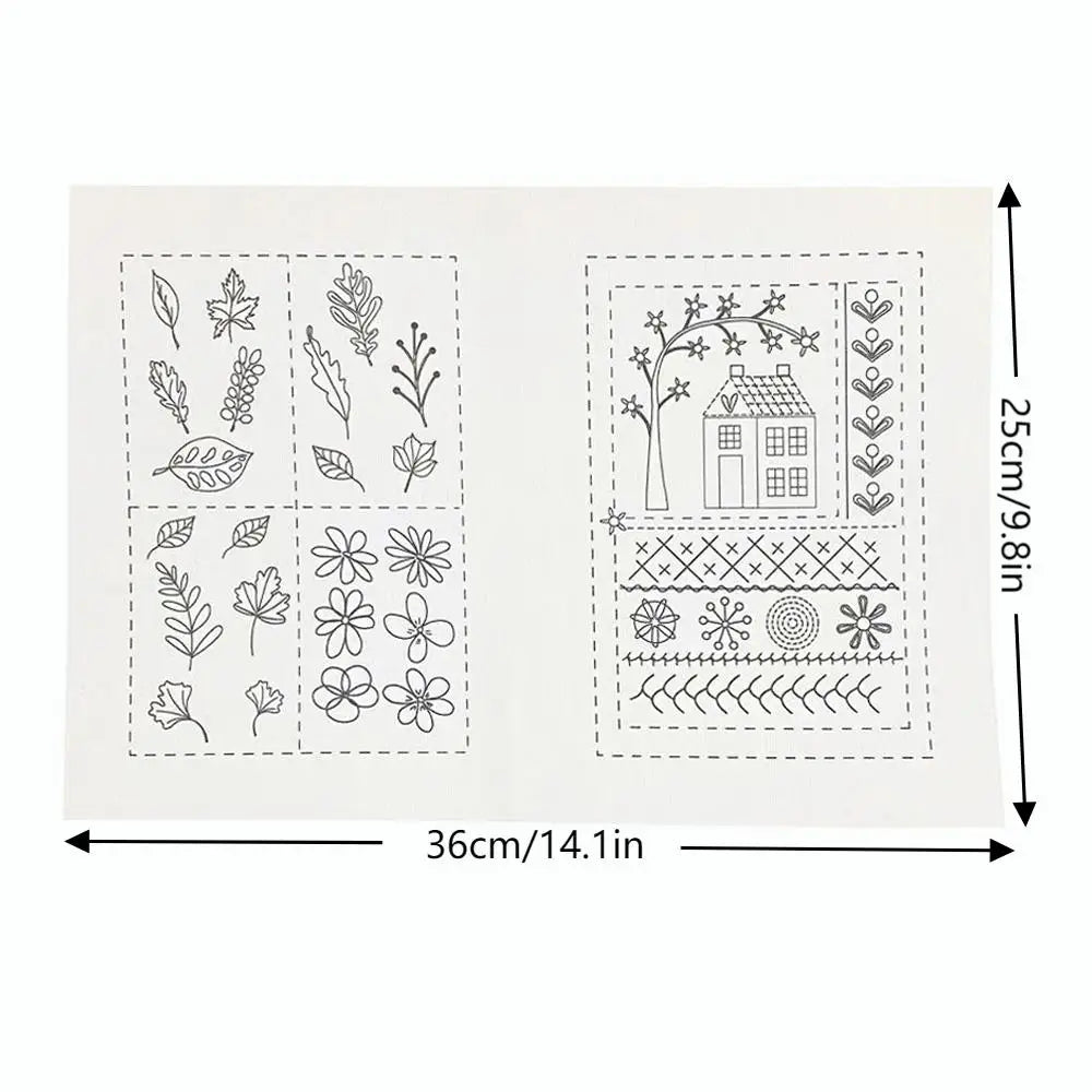 Basic Hand Embroidery Stitches Book – 106 Stitch Techniques, Step-by-Step for Beginners
