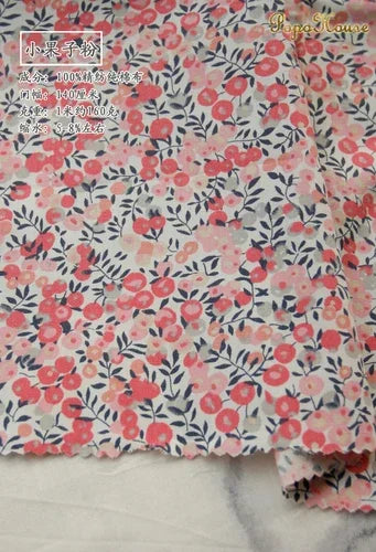 145cm Floral Cotton Poplin Fabric, 50cm Piece