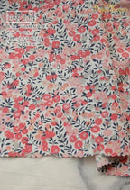 145cm Floral Cotton Poplin Fabric, 50cm Piece