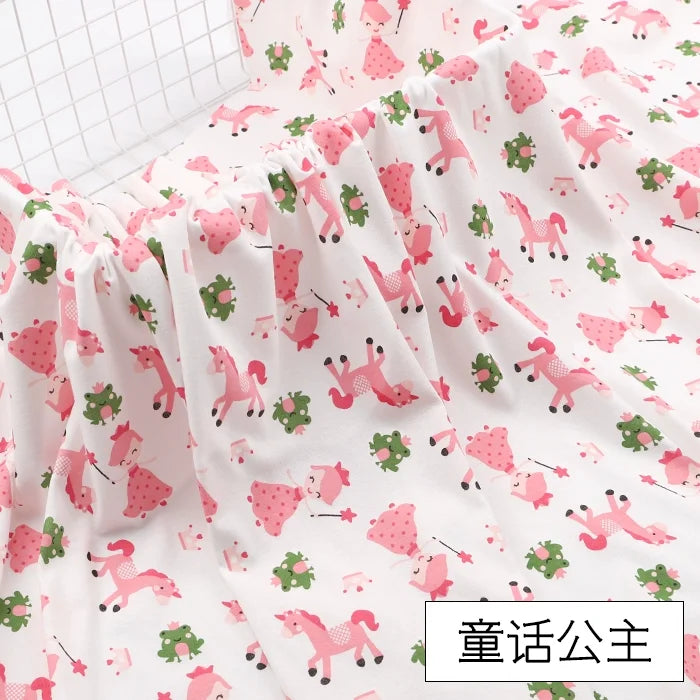 100% Cotton Knitted Print Fabric – 50×90 cm (19.7×35.4 in)