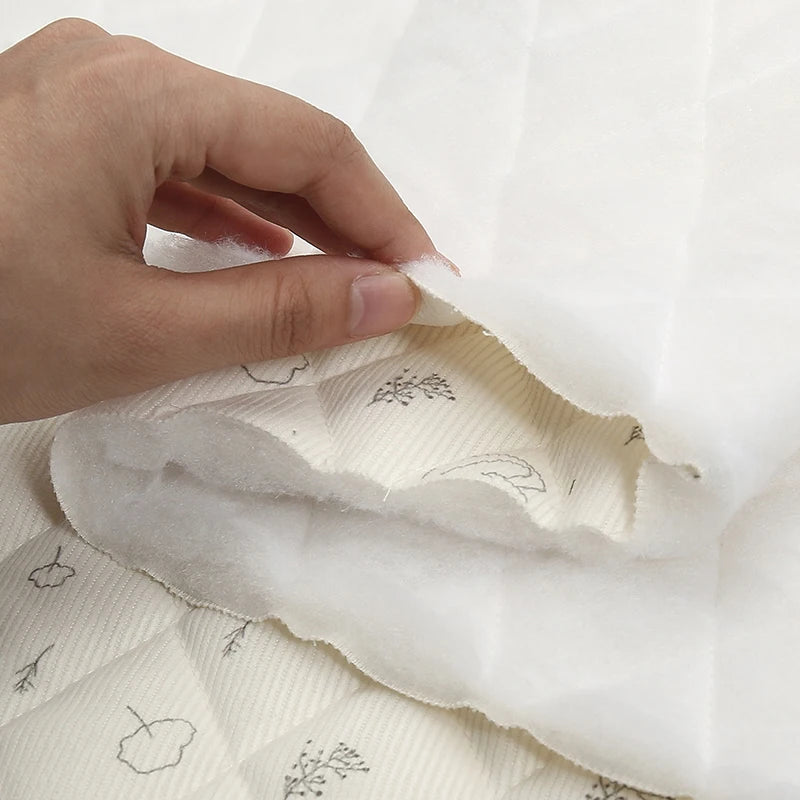 Xintianji Quilted Corduroy Fabric – Floral Print, Thickened, 150cm Wide