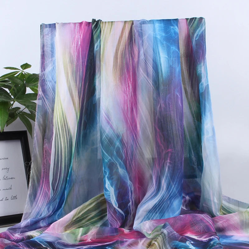 30D Gradient Chiffon Fabric – Semi-Sheer & Elegant | 150 cm Wide (59 in)