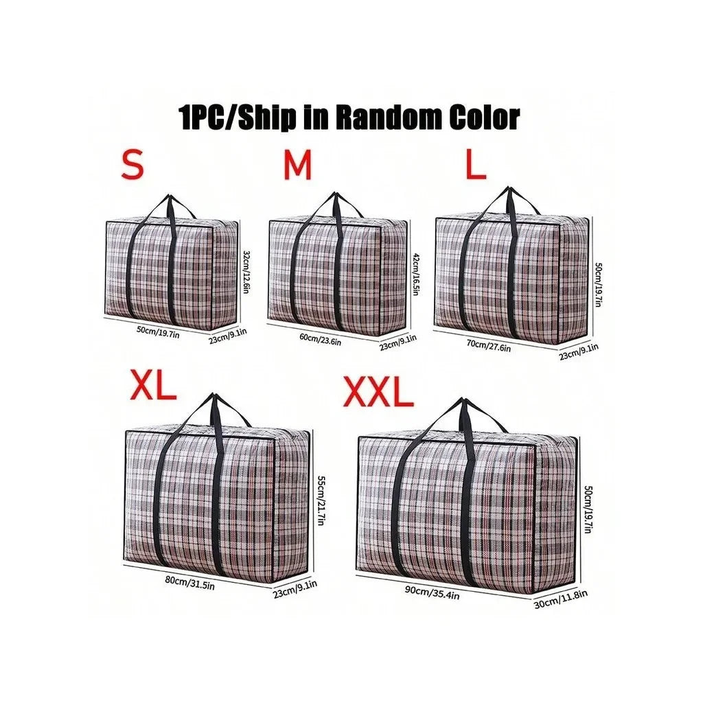 Large Capacity Quilt & Blanket Storage Bag – Dustproof Woven Organizer