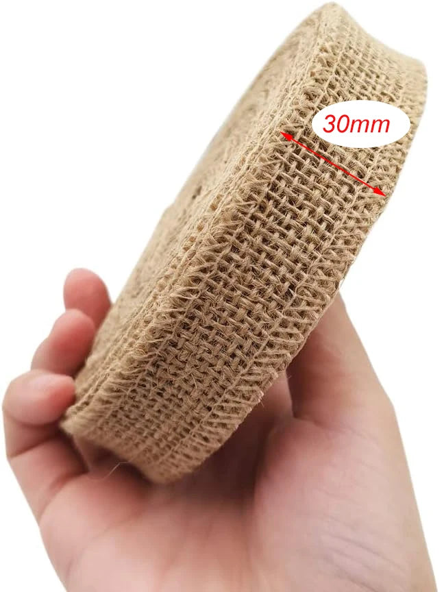 Natural Burlap Jute Ribbon Roll – 8 Widths & 2 Lengths | Gift Wrapping, Crafts, Wedding & Home Décor