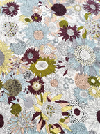 145cm Floral Cotton Poplin Fabric, 50cm Piece