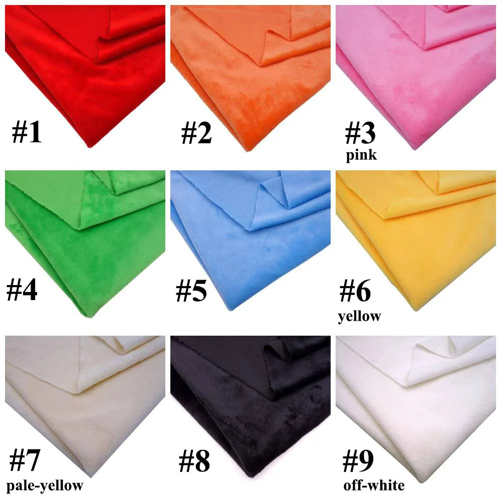 Minky Plush Fabric – Soft Solid Color Fleece for Quilting, Toys, Dolls & Home Textiles (Sold by the Meter, 160cm Wide)