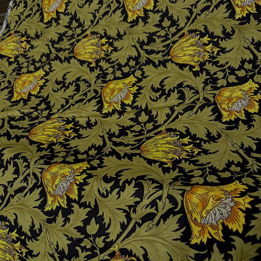 William Morris Inspired Floral Print 100% Cotton Fabric — 145cm Wide