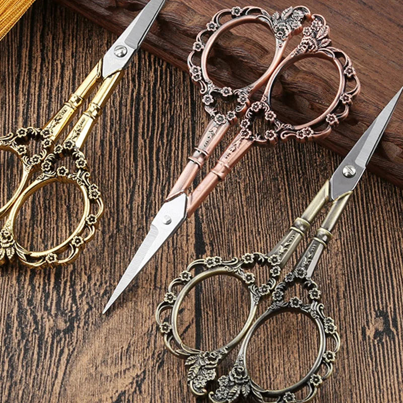 Tijeras de sastre retro – Tijeras de bordar y coser de acero inoxidable | Unidad individual, paquete de 3 y paquete de 6