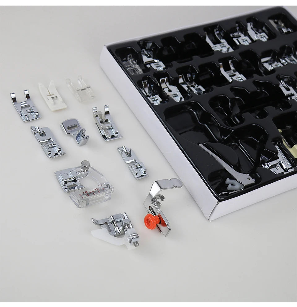 Sewing Machine Presser Foot Kit – 32 to 72 Pieces, Fits Brother, Singer, Janome & More
