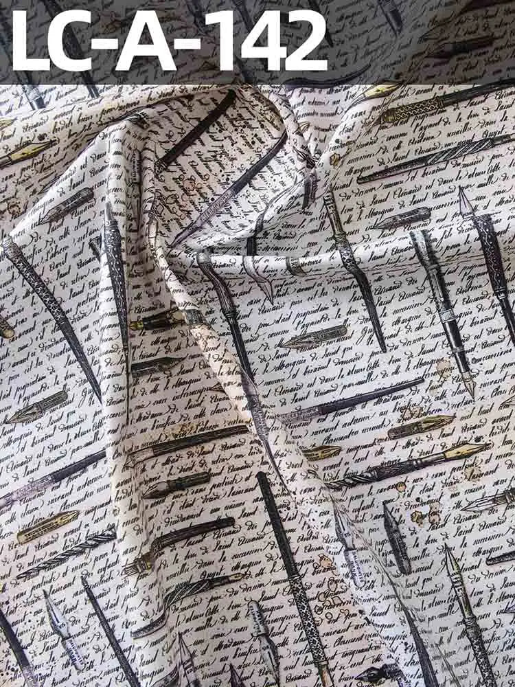 Vintage Newspaper & Map Digital Print 100% Cotton Fabric — 110cm Wide