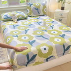 Floral Print Fitted Sheet - 500TC Polyester - 1pc or 3pc Set