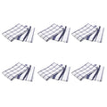 Blue & White Plaid Cotton Kitchen Towel Set | 18 Pieces | 40×60cm | Tea Towels & Napkins