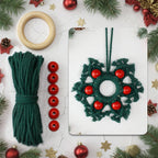 Kit de bricolaje de adorno de macramé de copo de nieve navideño — Colgante hecho a mano con tutorial | 3 colores
