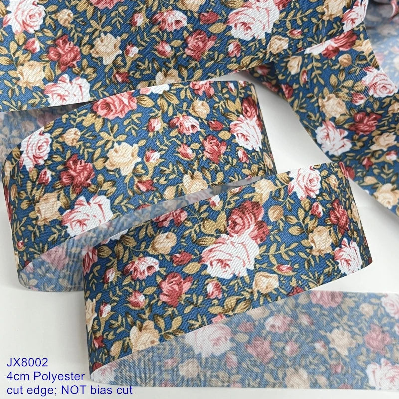 Floral Printed Fabric Ribbon – 10-Yard Roll