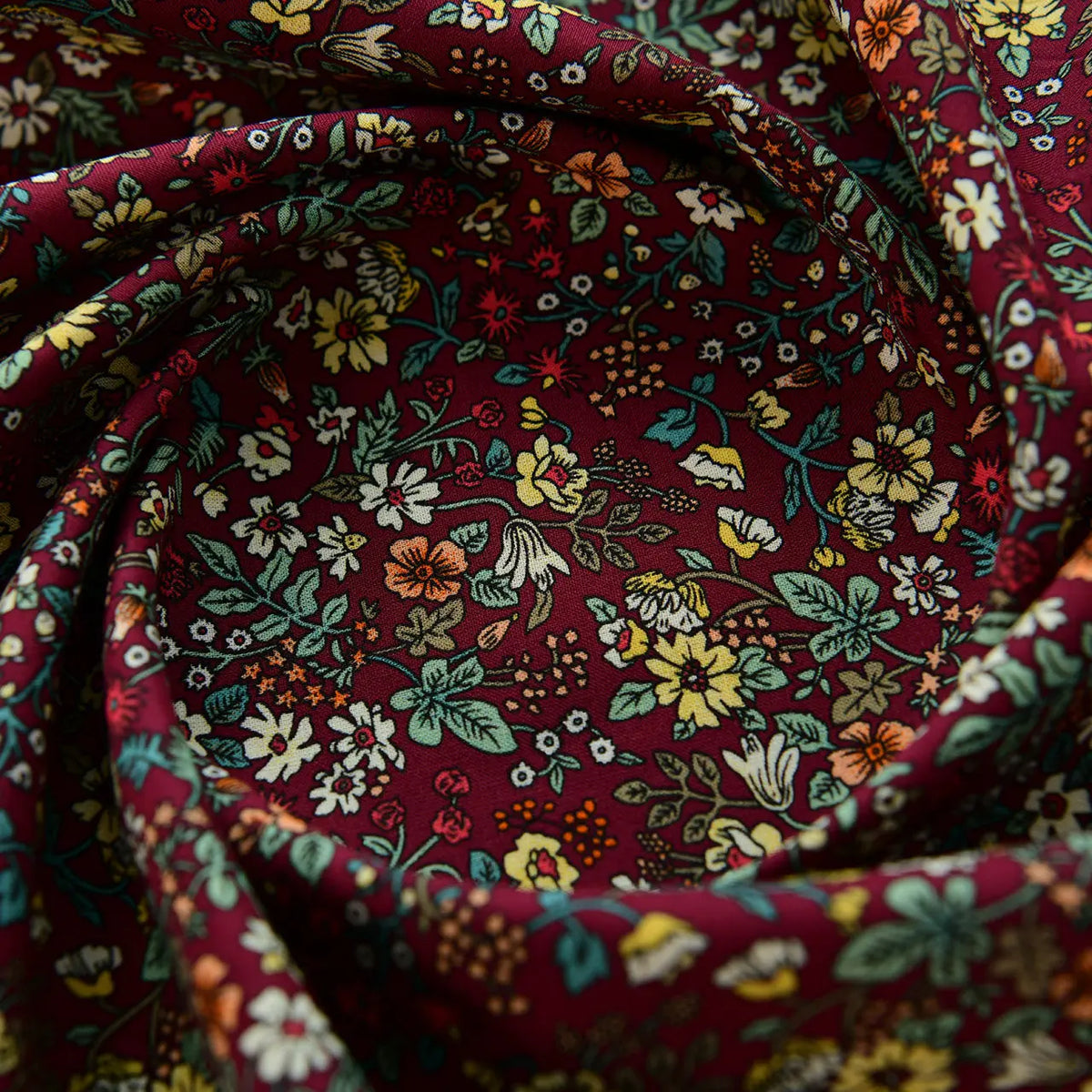 60s Premium Combed Pure Cotton Fabric Vintage Floral Soft For Dress Shirt Blouse Apron Patchwork Pillow Cushion Diy Sewing Craft