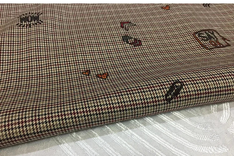 Mini Check Plaid Suiting Fabric – Polyester Cotton Blend