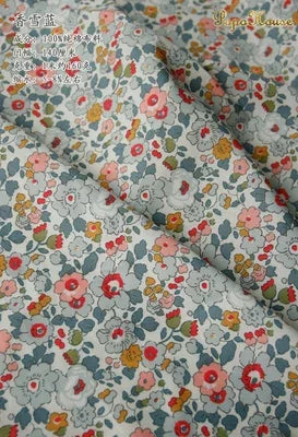 145cm Floral Cotton Poplin Fabric, 50cm Piece