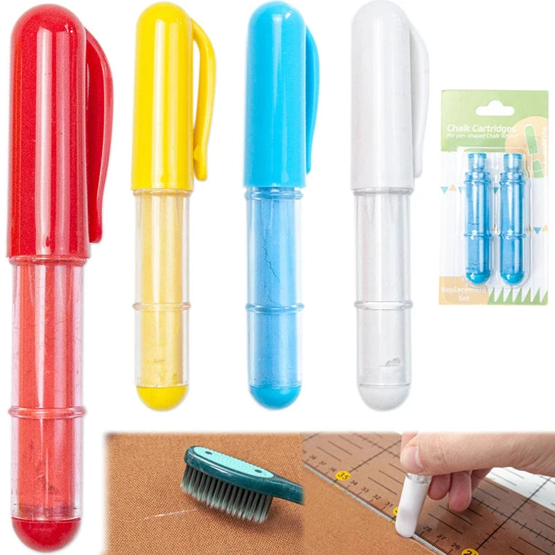 Refillable Gear-Tip Fabric Chalk Pencil for Tailor Marking