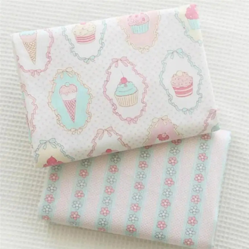 Ice Cream Print 100% Cotton Twill Fabric — 160cm Wide