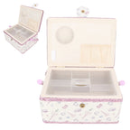Vintage Sewing Basket Household Fabric Craft Thread Needle Storage Box Organizer