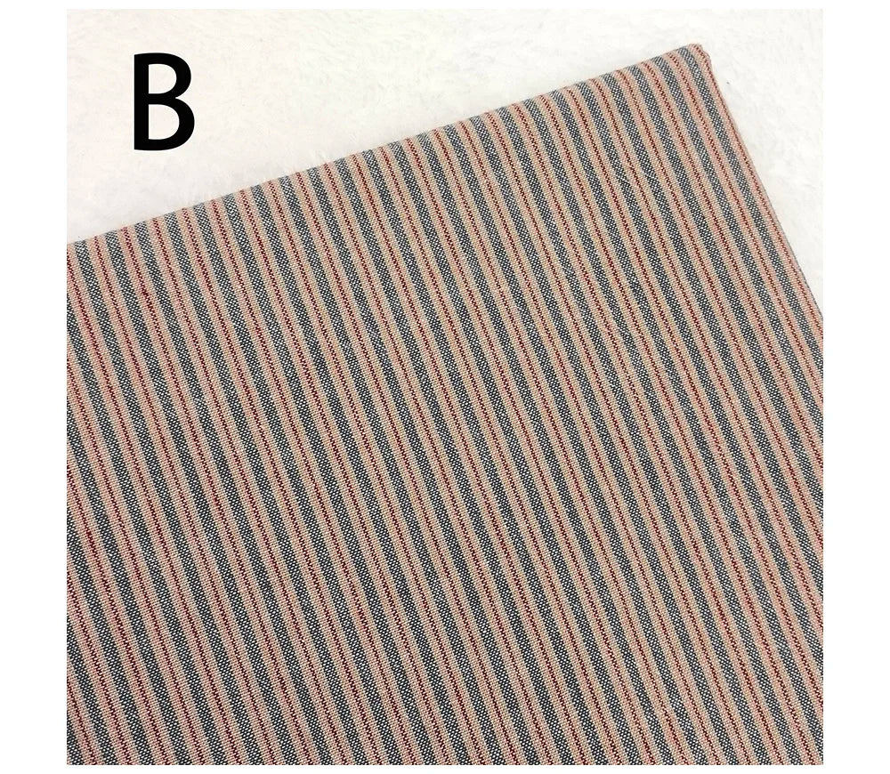 Yarn-Dyed Striped Plaid Cotton Quilting Fabric – 55" Wide, Multiple Cut Sizes | Patchwork & Tilda Crafts