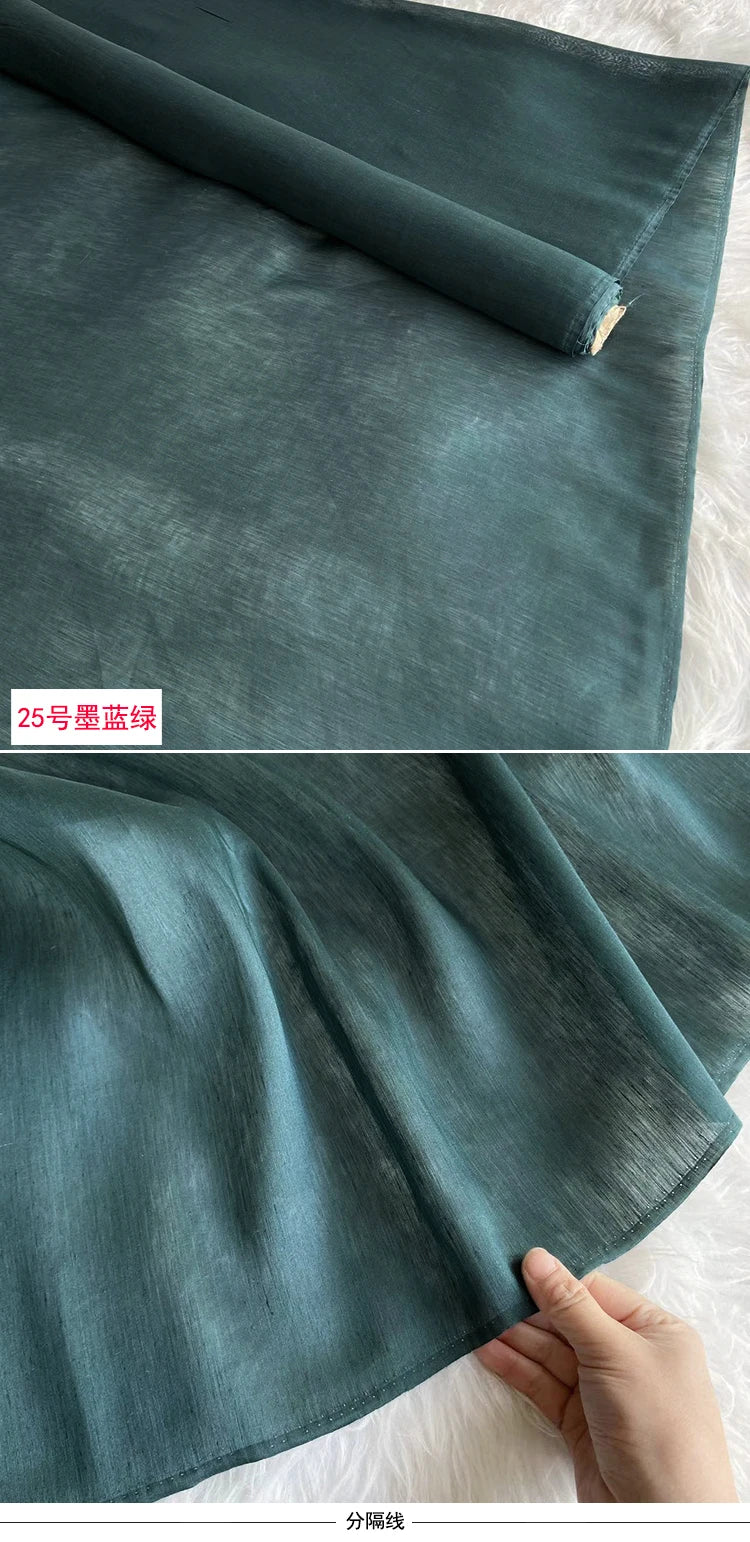 Mulberry Silk & Linen Blend Fabric by the Meter | 138cm Wide | 13 Momme