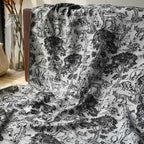 Black & White Jacquard Fabric, 50 × 135cm