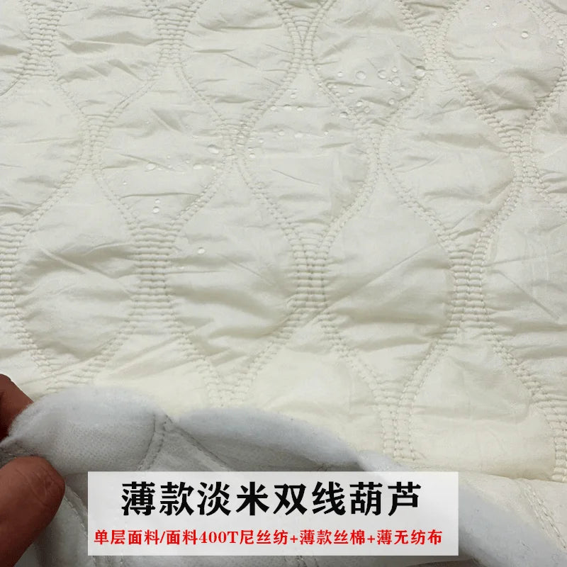 Quilted Lining Fabric by the Meter – 100cm x 145cm Polyester Sewing Cloth