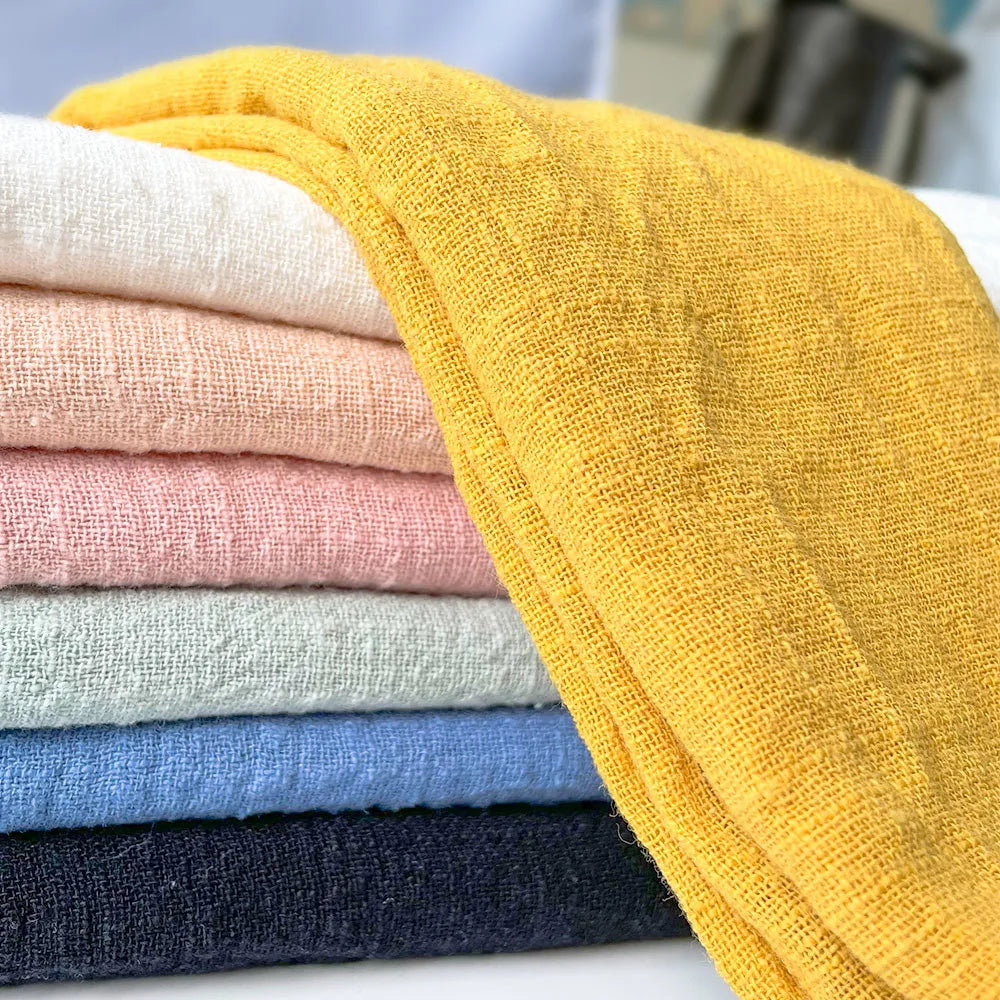 Solid Color Natural Linen Cotton Fabric – Eco-Friendly, 125cm Wide, 90×125cm Per Yard – For Dresses, Skirts, Pajamas & DIY