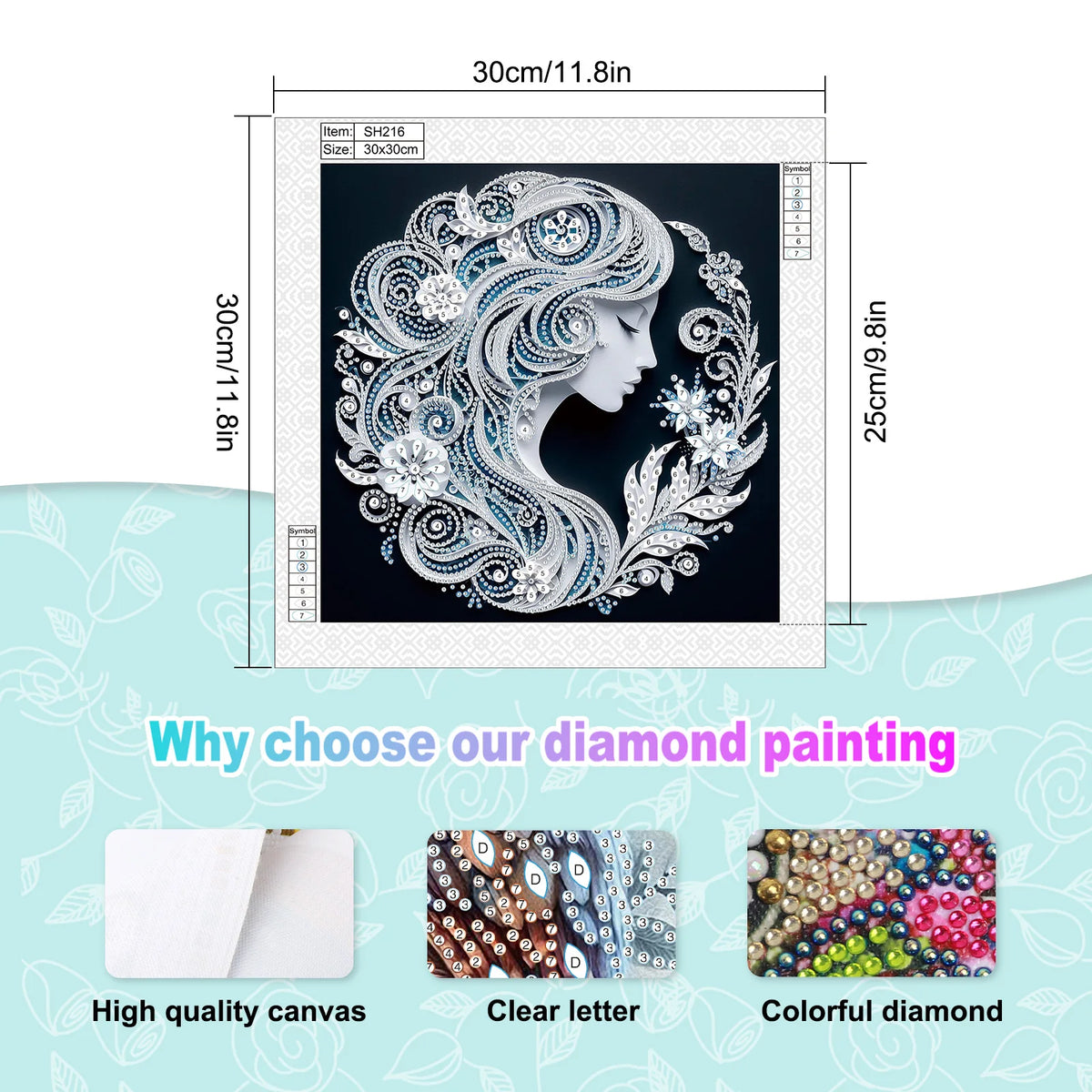 Special Shape Diamond Art Painting Kit – DIY 5D Crystal Mosaic | 30x30cm | Home Wall Décor & Gift