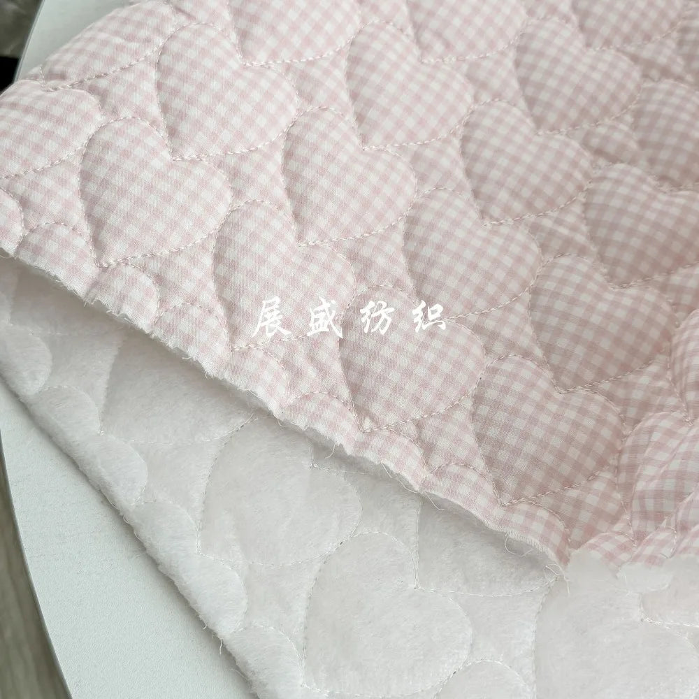 40s Quilted Cotton Plaid & Floral Fabric – 55" Wide | Autumn Winter Jackets, Coats & Bags (Sold by the Meter)