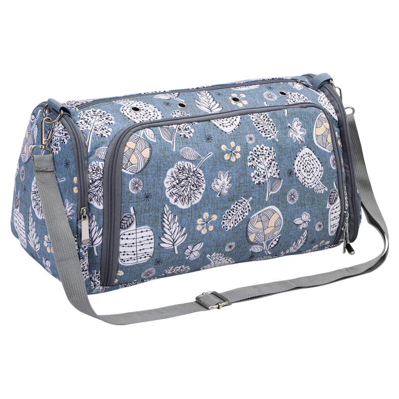 Paisley Print Yarn & Crochet Storage Bag – Knitting Organizer Pouch (37×20×21cm)