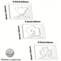3-Piece Flower & Clover Acrylic Quilting Template Set – Free Motion Stencils for Quilts & Patchwork