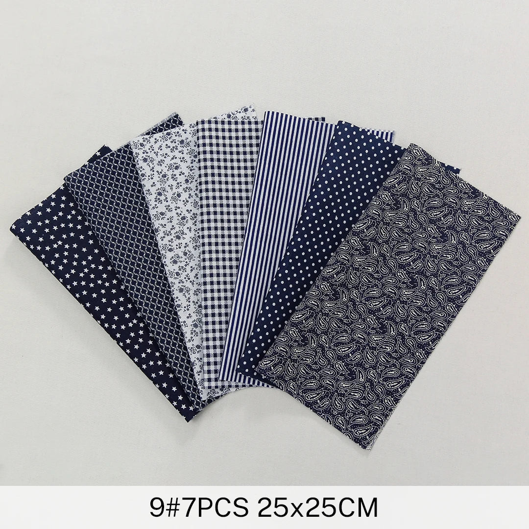 25x25Cm Cotton Flower Fabric Printed Cloth Sewing Quilting Fabrics For Patchwork Needlework DIY Handmade Accessories