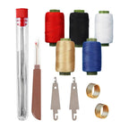 Kit de 40 Agujas de Coser e Hilos – Agujas de Ojo Grande con Dedal y Descosedor