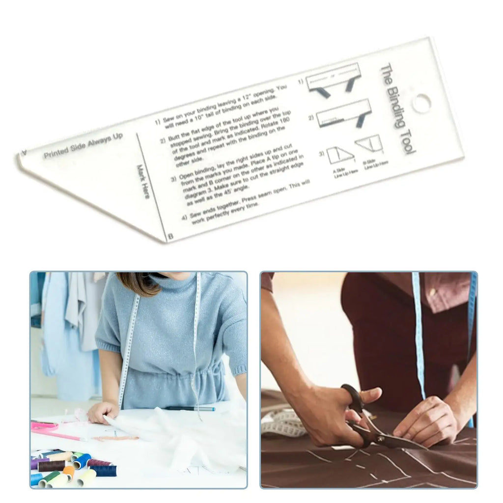 Acrylic Binding Ruler — 8.3 Inch Quilting Tool