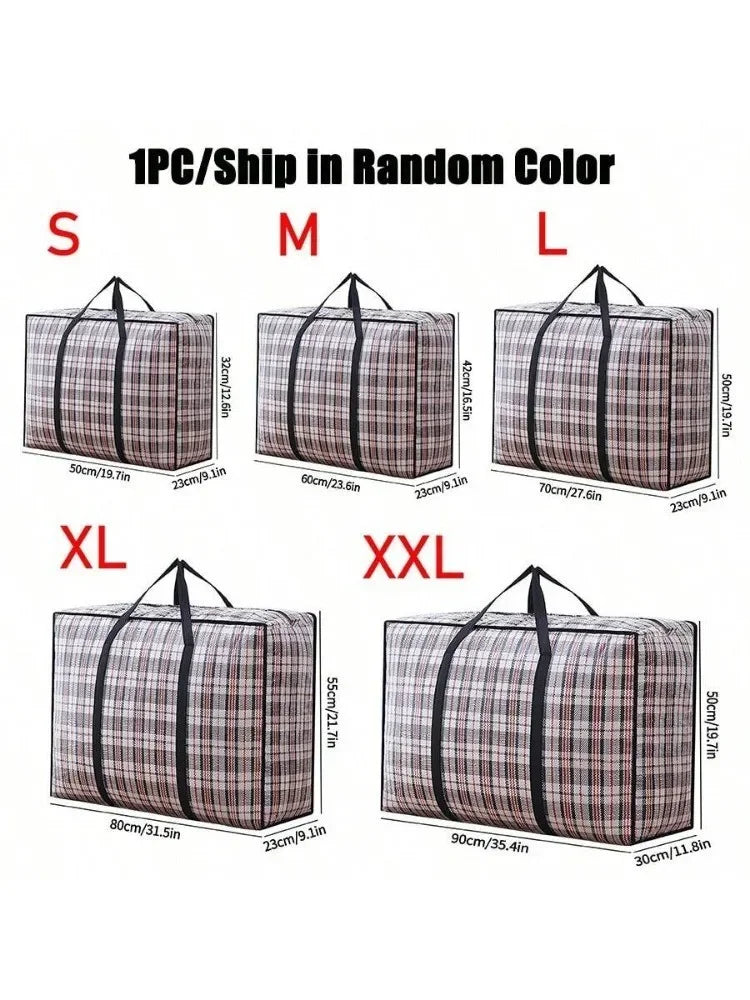 Large Capacity Quilt & Blanket Storage Bag – Dustproof Woven Organizer