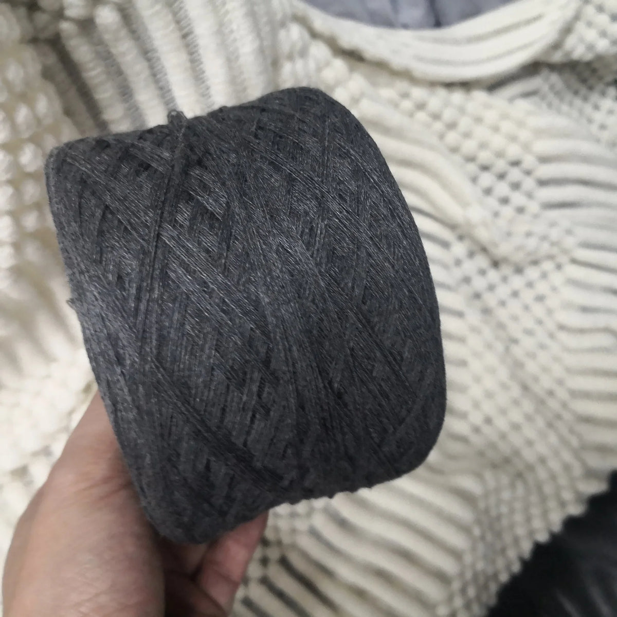 Cotton Yarn Thread for Knitting, Non-Bleached, Raw Algodon Line, Baby, Children's DIY, Handknitting, Scarf Sweaters, 500g/Ball