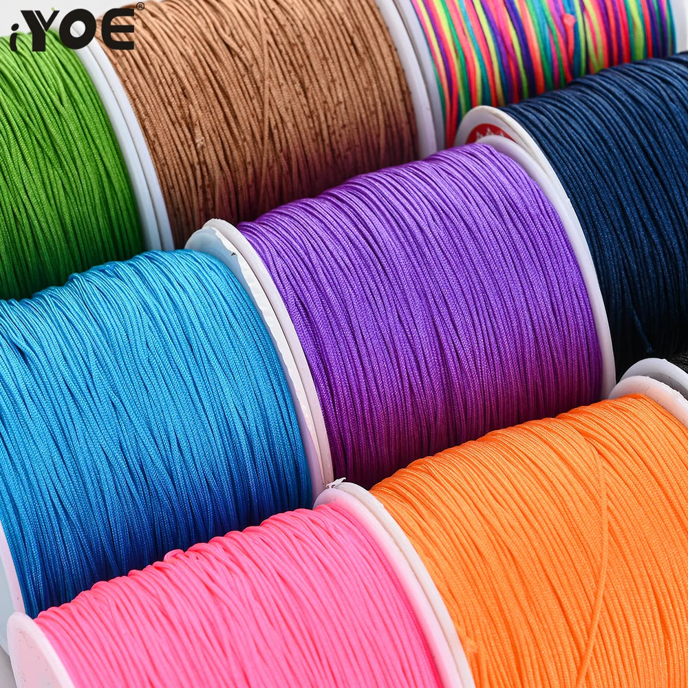 Nylon Cord Thread – 0.8mm, 100m Spool | 28 Colors | Bracelets, Necklaces & DIY Crafts