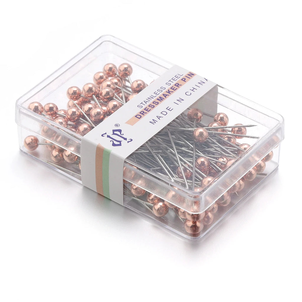 100-Piece Color Ball Head Sewing Pins — Stainless Steel Quilting & Fabric Pins
