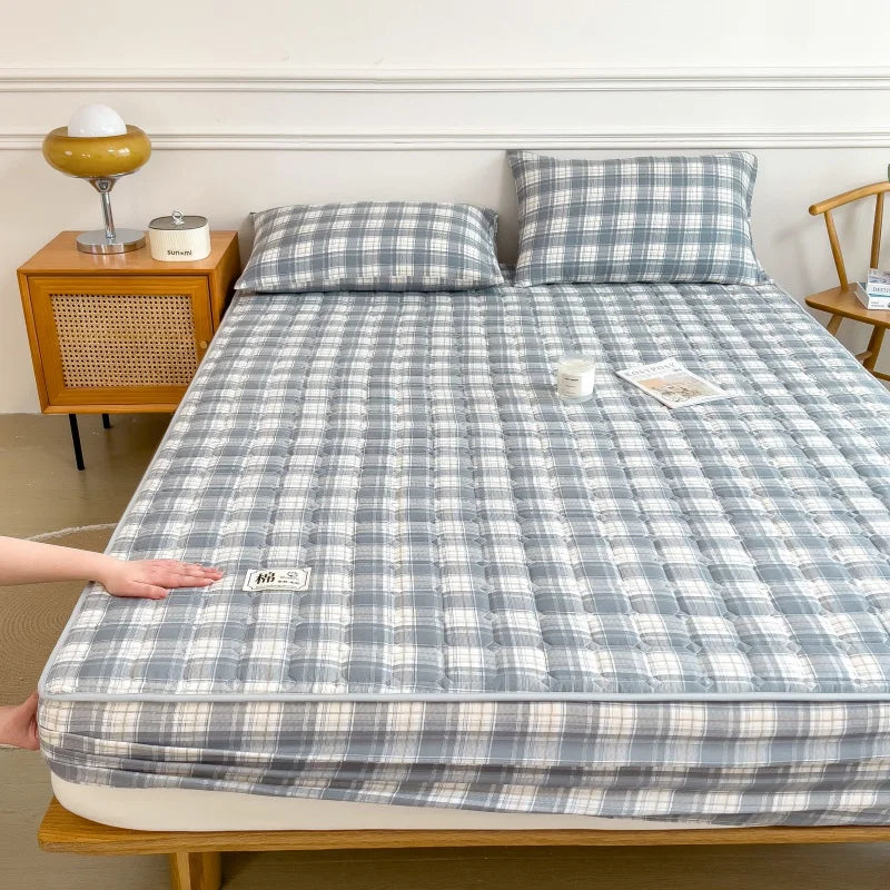 Dreamreal 100% Cotton Quilted Mattress Protector – Non-Slip, Anti-Bacterial, 12 Sizes