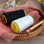 Serger Thread 100% Polyester – 3000 Yards per Roll | Black & White Cones