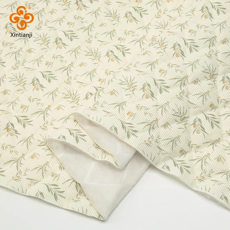 Pre-Quilted Floral Fabric – 59" Wide Polyester-Cotton Blend | Winter Coats, Bags & Home Décor (3 Lengths)