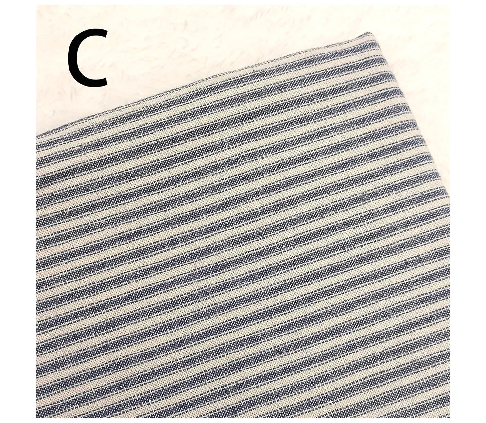 Yarn-Dyed Striped Plaid Cotton Quilting Fabric – 55" Wide, Multiple Cut Sizes | Patchwork & Tilda Crafts