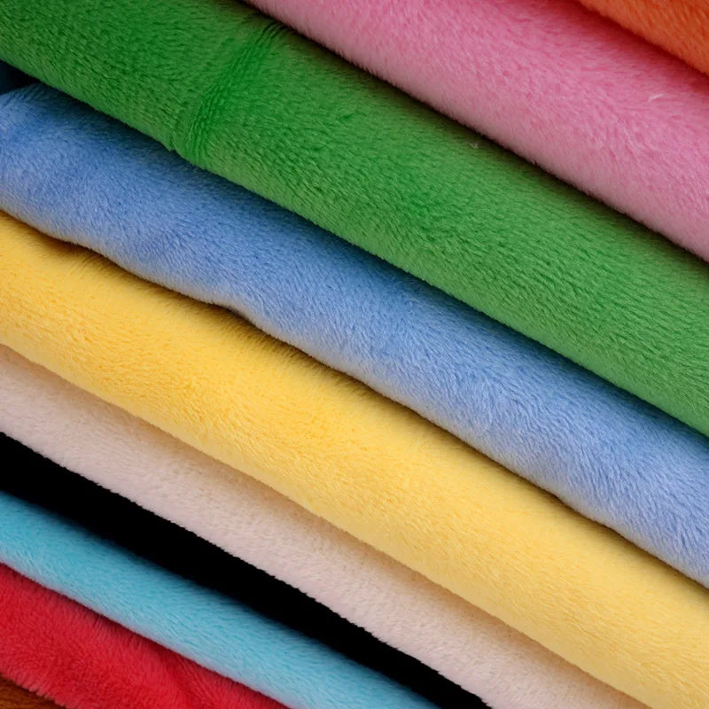 Minky Plush Fabric – Soft Solid Color Fleece for Quilting, Toys, Dolls & Home Textiles (Sold by the Meter, 160cm Wide)